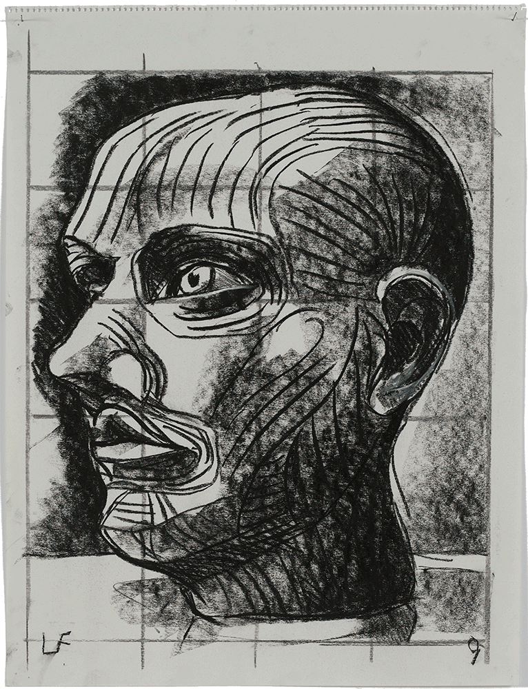 Luis Frangella, Estudio sobre el movimiento de una cabeza, 1986