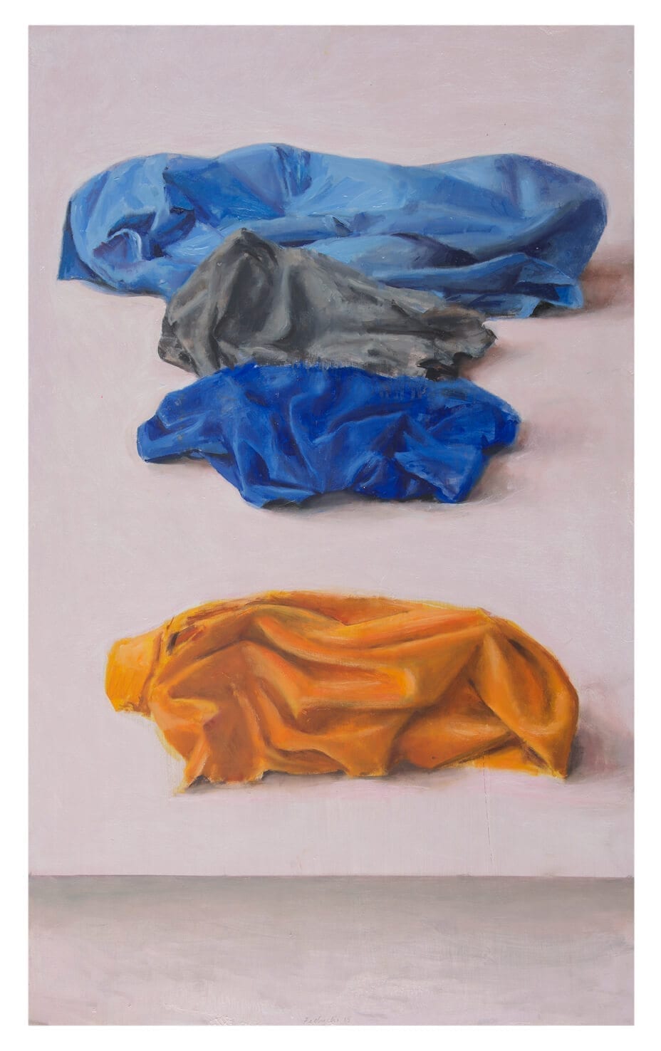 Leticia Feduchi, Azules y amarillo-2015- oli sobre taula
